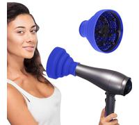 Silicone Hair Dryer Cover for Travel Universal Diffuser Attachment Gentle Drying Curly Wave Flexible Heat Protection Compact Care Accessories for Women Men (D, One Size)