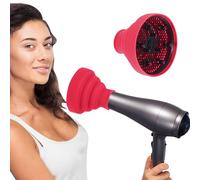 Silicone Hair Dryer Cover for Travel Universal Diffuser Attachment Gentle Drying Curly Wave Flexible Heat Protection Compact Care Accessories for Women Men (F, One Size)