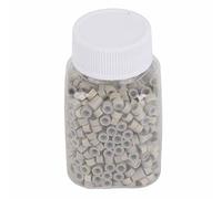 Silicone Hair Extension Rings Loops Beads 1000PCS 5MM Soft Comfortable Undetectable Hair Extension Tools For Human Hair Extensions 5 Colors Aluminum Silicone Material (Beige)