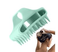 Silicone Hair Scrubber - Silicone 3.35x3.15x2.76 inch | Elastic Scalp Comb, Manual Shampoo Massage Brush with Wet and Dry Use | Bathroom Shower Travel