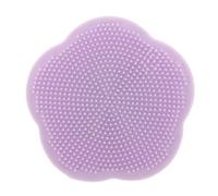 Silicone Hair Washing Brush Bow Flower Bathing Brush | Newborn Bath Essentials, Cradle Cap Scrubber, Shampooing and Cap Removal, Purple Finish