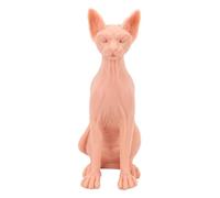 Silicone Hairless Cat Model Sphynx Style, One Piece Solid Design with Heavier, More Lifelike Weight, Soft Odourless Silicone, High Elasticity, Easy Clean for Decor Photography