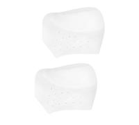 Silicone Half Heel Insoles for Boots and Socks, White | Invisible Low Profile Design, Shock Absorption and Lightweight Comfort, for Walking and Office Wear