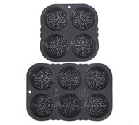 Silicone Hamburger Bun Tray Set with Ventilated Design for Even Heat Distribution During Baking