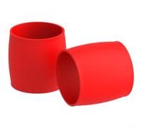 Silicone Handlebar Tape End Ring for Road Bike - High-Elasticity EVA Band, Tool-Free Installation, Anti-Slip & Weather-Resistant, Fits 3.0 x 2.0 cm Wrap Width(Red)
