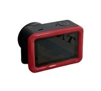 Silicone Hard Case, Protective Cover for DJI for osmo Action 6 Camera with Stylish Design in Multiple Colors & Lens Protection(Black + Red)