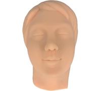 Silicone Head Facial Mannequin Training Pad - Face Skin Teaching Model for Medical Student Doctor Esthetician,B,23cm(C)