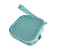 Silicone Headphone Organizer - Data Cable Storage Case Mini Key Box | Cute Small Square Storage Bag with Zipper | Earphones with Handy Compact Design for Everyday Use