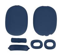 Silicone Headphone Protective Cover Kit, Compatible with iOS Over Ear Headset, Full Set of Headband Pad Beam Cushion and Ear Cup Covers for Enhanced Comfort and (Blue)