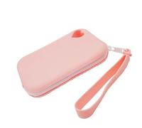 Silicone Headset Organizer - Travel Square Waterproof Cable Tie Organizer Portable Cosmetic Storage Small Zipper Mini Makeup Holder and Accessories, Pink, Se référer au descriptif, Refer to