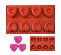 Silicone Heart Mould, Silicone Mould with 8 Cavities, Candy Moulds | for Valentine's Day Cake Decorations, Confectionery, Candy and Resin Arts