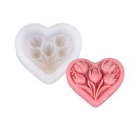 Silicone Heart Shape Molds with Dried Flower and Glitters for Resin and Creation Love Flower Molds