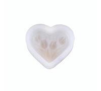 Silicone Heart Shape Molds with Dried Flower and Glitters for Resin and Creation Supplies