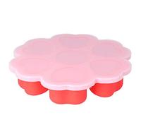 Silicone Heart Shaped Food Form Tray with Lid for zing Some People Food Reusable Ice Form Red 64ml