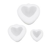Silicone Heart Shaped Set 3 Sizes Flexible Silicone with Heart Design for DIY Candle Making