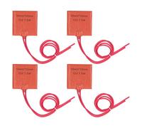 Silicone Heat Mat 4Pcs High Temp Resistant Heater Pad 120-150C 12V 7.5W for Plant Germination and Pipeline Heating with Durable Drum Design Easy Setup