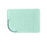 Silicone Heat Proof Curling Iron Mat - Anti Slip Styling Tool Pad, Protective Holder for Flat Irons Hair Dryers Wands Straighteners Hot Brushes | Portable Salon Bathroom Travel Storage Solution