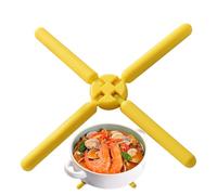 Silicone Heat Protection Coaster for the Kitchen - Cross-shaped Cookware Holder - Foldable Coaster Pad for Dining Table Hot Food Oven Food Kitchen Cooking Baking Roasting Cups Worktop