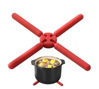 Silicone Heat Protection Trivet for the Kitchen, Heat-resistant Holder for Cross-shaped Pans | Foldable Pot Trivet for Dining Table Hot Food Oven Food Kitchen Cooking Baking Roasting Cup