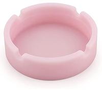 Silicone Heat Resistant Ash Tray - Unbreakable & Washable Ashtray for Outdoor, Restaurant, Indoor and More (Pink)