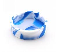 Silicone Heat Resistant Ash Tray - Unbreakable & Washable Ashtray for Outdoor, Restaurant, Indoor and More (Blue)