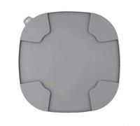 Silicone Heat Resistant Mat For Air Fryer, Countertop Protector With Hollow-Core Ventilation, Non-Slip Base And Oil Drip Grooves, Food-Grade Silicone, Dishwasher Safe 10.6 X 10.6 Inch(grey)