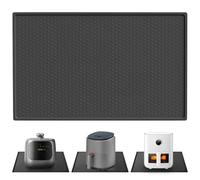Silicone Heat Resistant Mat for Air Fryer,Heat Mats for Kitchen,Suitable for Coffee Maker,Microwave,Black,48x30cm