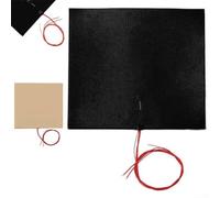 Silicone Heater Mat Pad 500x500mm 1400W 220V for 3D For Printer Heated Bed Replacement Heating Element (black)