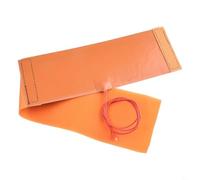 Silicone Heating Pad Mat 12V 240W Flexible Bottle Heater Element Orange Waterproof Temperature Control Winter Warming Solution for Indoor Outdoor Use with 20inch Cable Length