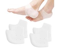 Silicone Heel Protectors - 4pcs Soft Gel Blister Prevention, Heel Cups & Ankle Protectors for Plantar Fasciitis Relief, Comfortable & Durable Shoe Heel Socks for Men and Women
