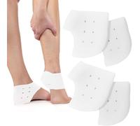 Silicone Heel Protectors - 4pcs Soft Gel Blister Prevention, Heel Cups & Ankle Protectors for Plantar Fasciitis Relief, Comfortable & Durable Shoe Heel Socks for Men and Women
