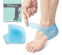 Silicone Heel Protectors for Cracked Heels, 4PCS Gel Blister Prevention for Boots, Heel Cushions for Plantar Fasciitis and Achilles Tendonitis Heel Pain Relif for Men and Women (Blue)