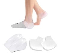 Silicone Heel Protectors, Gel Heel Cups for Plantar Fasciitis Relief, 4-Piece Set, Blister Prevention Support Ankle Protectors, Comfortable & Durable for Men and Women