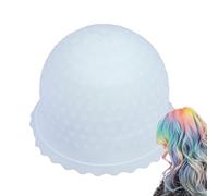 Silicone Highlighting Cap, Reusable Hair Coloring Hat, Punched Highlight Hair Hat with Needle, Silicone Highlight Cap with Needle, Professional Highlighting Poked Hole Caps for Hair