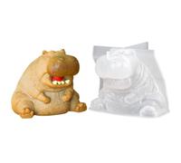 Silicone Hippo Mold, 3D Candy Mold, Nonstick Wax Cast, Flexible Food Grade Silicone, for Gummies Cupcake Fudge Candy Jelly Pastry Ice Soap Wax Handmade Candle Resin Craft Baking 6.3x5.9x4.8cm