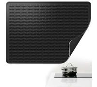 Silicone Hob Cover, 71 x 50 cm, Electric Hob Cover, Glass Plate, Ceramic Glass Hob Protection, Waterproof Cover for Induction Hob, Hob Protector Mat for Counter (Black)