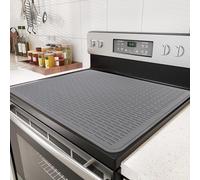 Silicone Hob Cover Mats for Electric Stoves,76x53cm Induction Hob Protector for Ceramic Hob,XL Heat Resistant Glass Cooktop Cover Grey