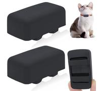 Silicone Holder Compatible for Tractive cat Mini Tracker,Rubber Accessories Cover tag Anti-Scratch,Secure Sturdy GPS Cat Finder Case with Strap for Pet Collar (Black)