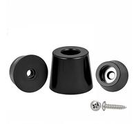 Silicone Hole Plug, Waterproof Rubber Stoppers,10pcs Black Furniture Legs Feet Speaker Cabinet Bed Table Box Conical Seal Stopper With Self Tapping Screws(20 * 17 * 13mm)