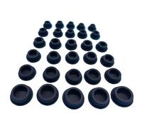 Silicone Hole Plugs, Silicone Rubber Hole Plugs Blanking End Caps T Type Stopper Bore 6.8-201.5mm Black(15.5mm)