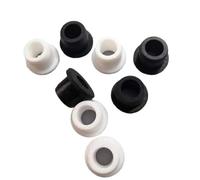 Silicone Hole Plugs, Silicone Rubber Sealed Gasket Hole Plugs Grommets O-Rings Black White Multiple Sizes(White,22mm(Bore 12mm) 2pcs)