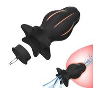 Silicone Hollow Anal Plug, Butt Plug Anal Sex Toys for Men Women, Sex Toys Trainer Kit for Peeping into The Anus, Male Prostate Massager Toy for Gay (M_Diameter 2.4in)