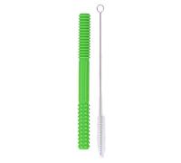 Silicone Hollow Teething Tube, Baby Chewing Ring for Gum Massage and Tooth Development, Alternative to Finger Sucking (Green)