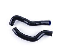 Silicone Hose 2PCS 3PLY Compatible with Versa HR16DE 1.6L 2004-2012 Silicone Radiator Hoses Kit 2005 2006 2007 2008 2009 2010 2011 Motorcycle Accessories(Gloss Black)