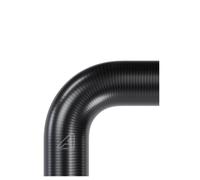Silicone Hose 90 Degree Elbow Black 11mm (7/16") ID - 150mm (6") Legs