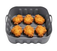 Silicone Hot Air Fryer Liners Square Silicone Kitchen Accessories | Hot air fryer basket insert for roasting, baking, frying and snack preparation in kitchen, everyday life and home