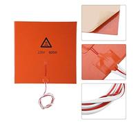 Silicone Hot Bed with High Thermal Efficiency Conversion, Fast Heating Speed, Low Power, and High Temperature, 120 * 120mm, Orange, Resistant, Wear Resistant, Long Life, (600w