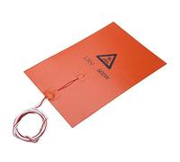 Silicone Hot Bed with High Thermal Efficiency Conversion, Fast Heating Speed, Low Power, and High Temperature, 120 * 120mm, Orange, Resistant, Wear Resistant, Long Life, (600w