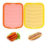 Silicone Hot Dog Molds - DIY Sausage Mould Trays for Kitchen Baking and Grilling - Homemade Sausages