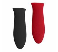 Silicone Hot Handle Holder, Pan Handle Sleeves Heat Protector Pan Handle Cover for Cast Iron Skillets, Silicone handle grips cast iron frying pan, 2 Pack
